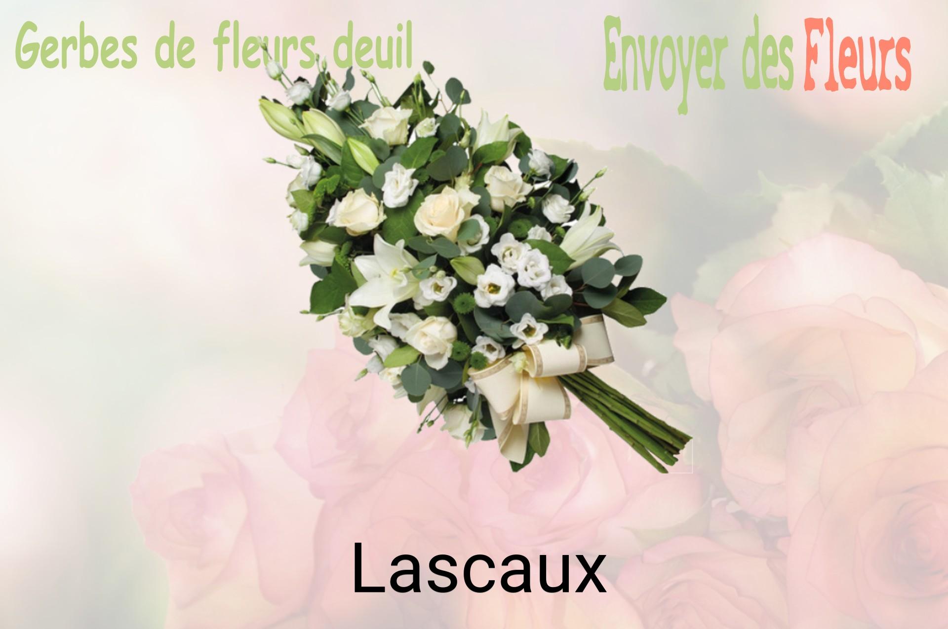 Gerbe de fleurs de deuil livrée à Lascaux